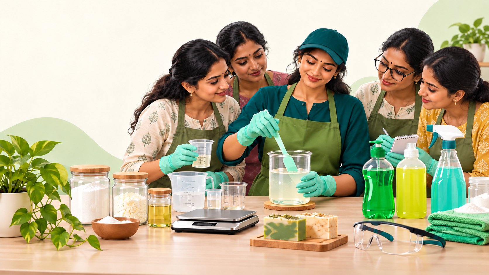 Hands-on soap oil, dishwash liquid and cold process soap making training in Bengaluru